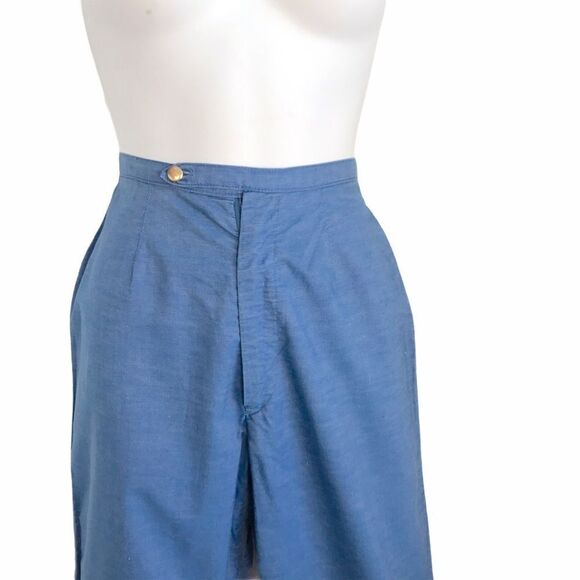 Vintage 1960s Embroidered Striped Pants Blue Small - Picture 5 of 16